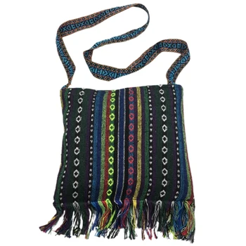 Тайланд мода рамо чанти лято плаж чанта за жени реколта племенни Crossbody чанта бродерия етнически чантата дълго пискюл