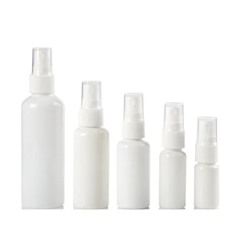 50pcs пластмасова мъгла спрей бутилка празна PET бяла козметична опаковка пръскане за коса за многократна употреба бутилки 10ML15ML 20ML 30ML 50ML100ML