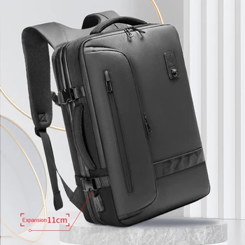 Мъже 15.6 инчов лаптоп раница против кражба водоустойчива ученическа чанта разширяема USB зареждане раница голям капацитет пътуване раница