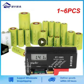  1 ~ 6PCS BT-168 Цифров тестер за капацитет на литиева батерия Кариран анализатор на натоварването Проверка на дисплея AAA AA Button Cell Universal