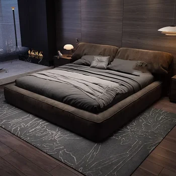 Луксозно модерно легло хвърлят одеяло спалня естетически крал размер кралица легло еластична рамка юргани Camas де общежитие мебели за дома