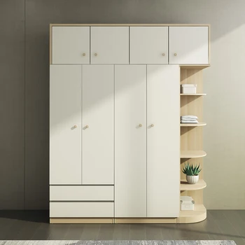 Персонализиран гардероб с отворена врата за спалня Дървени модулни дрехи Килер Мебели Меламин кабинет Модерен дизайн 2 шкаф за съхранение
