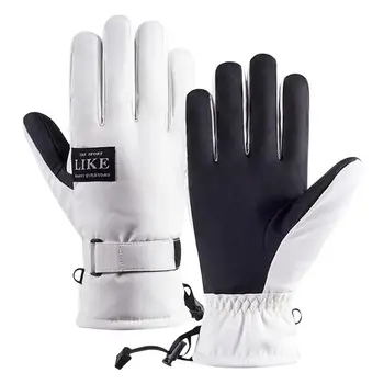 Ски зимни ръкавици износоустойчиви външни термични топли ръкавици двустранно водоустойчиви ски ръкавици за мъже и жени