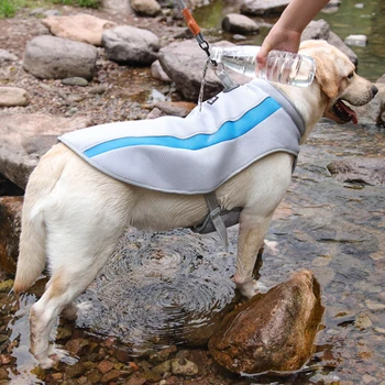 Голям куче охлаждане колан жилетка отразяващи домашни любимци яке открито кучета охлаждане дрехи френски булдог лабрадор костюм домашни любимци