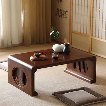 Pure масивна дървесина залив прозорец малък чай маса японски стил татами ниска маса древен стил Kang маса muebles escritorios mesa