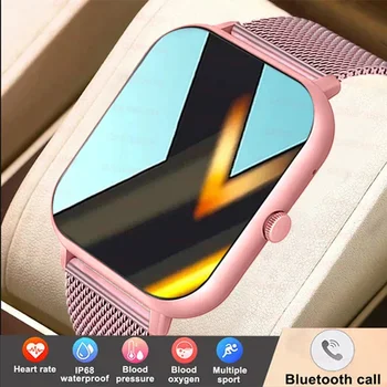 Нов часовник за Xiaomi Huawei Samsung 1.83 инчов Bluetooth Call Smartwatch Мъже Кръвно налягане 2023 Нов женски спортен смарт часовник + кутия