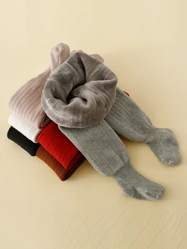 Зимни детски чорапогащи за момичета Дебели ежедневни памучни малки деца бебе момиче чорапогащник сняг поддържа топло детски стегнат 0-8 години