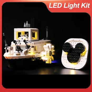  LED Light Up Kit за 21317 Steamboat Willie Blocks Lamp Set (само LED не включва тухли)