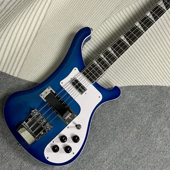 Rickenbacker Електрическа китара, бас китара, 4 струнни китари, басово тяло, син цвят, палисандрово дърво, виолао, гитара