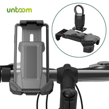 Untoom Bike Phone Holder Универсален държач за велосипеди за 4.5-7 инчов мобилен телефон стойка мотоциклет кормило скоба GPS клипове