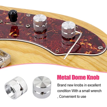2 броя китарни куполни копчета Универсално регулиране на копчето String инструмент аксесоар Метални бутони капачки контролен компонент