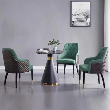 Bentley стол луксозна стая мебели Pu тапицирани седалка трапезни столове дизайнер уникален кожен трапезен стол