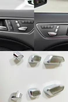 Hiasan Mobil Potongan Stiker Penutup Dekorasi Pengganti Tombol Penyesuaian Kursi untuk Mercedes Benz C E GLK GLS GLE Class W204