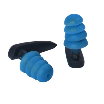 Меки силиконови тапи за уши за плуване Удобни водоустойчиви шумопотискащи изслушвания за защита на слушалки за многократна употреба 094C