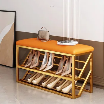 Luxury Nordic Shoe Rack Living Room Display Space Saving Shoe Shelf Slippers Modern Slim Hallway Sapateira Shoemakers Furniture