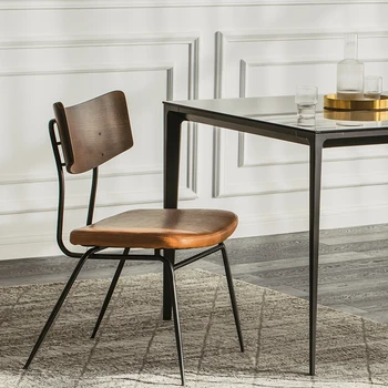 офис минималистичен стол за хранене на открито дървени антични единични столове за хранене парти хол Sillones салон мебели A1