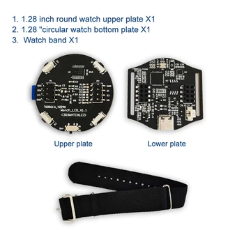 1.28 инчов кръгъл часовник RP2040 развитие Doard TFT дисплей 240x240 PX HD IPS поддръжка на екрана 602030 литиева батерия