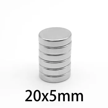 2/5/10/15/20/30PCS 20x5 mm кръгъл редкоземен неодимов магнит N35 диск за търсене магнит 20x5mm постоянен магнит 20 * 5 mm