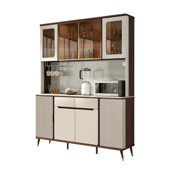 Лек луксозен модерен минималистичен хол шкаф за вино, кухненски стенен склад, домакински шкаф за хранене