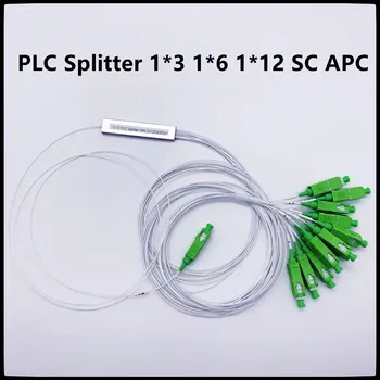 5pcs 10pcs Opitc влакна сплитер 1x3 1×6 1×12 оптични влакна конектор тръба сплитер SC APC конектор сплитер конектор 0.9mm 1m
