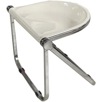 Вътрешен прост сгъваем акрилен стол за хранене Домакински прозрачен пластмасов кристален малък стол за кухненско обзавеждане за хол