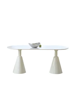 модерна минималистична домашна употреба, интернет знаменитост хол маса за хранене, правоъгълна маса за хранене на Светия Граал
