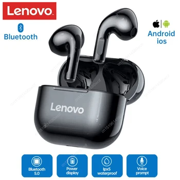 Lenovo Live Pods LP40 TWS Слушалки Bluetooth 5.0 Истински безжични слушалки Сензорен контрол Устойчиви на пот спортни слушалки Слушалки за поставяне в ушите