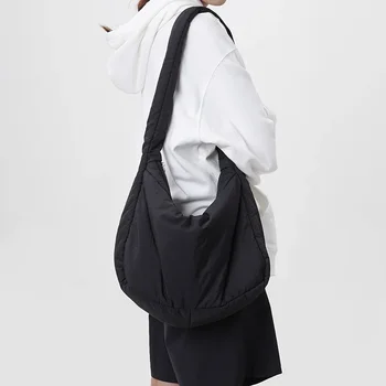 Големи ватирани чанти за унисекс ежедневни подплатени чанти за рамо Дизайнер пространство памук скитник купувач Tote жени чанта портмонета