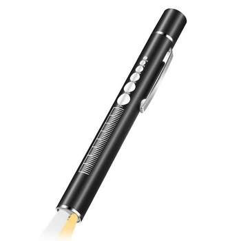 1 бр. USB акумулаторна батерия -Handy писалка светлина черен мини старчески фенерче фенерче лампа джоб Led фенерче