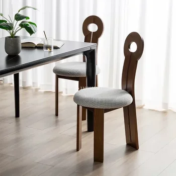Nordic ретро стол хол дома облегалка средновековен дизайнер масивно дърво трапезен стол удобни Muebles фоайе мебели