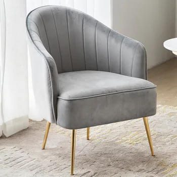 Nordic Single Sofa Chair Luxury Modern Bedroom Балкон Casual Living Room Sofa Chair Lounge Golden Elegant Divano Home Furniture