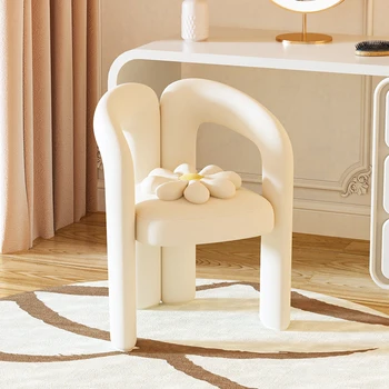 Лек луксозен единичен стол тоалетка стол грим стол стол стол за хранене стол за отдих крем стил
