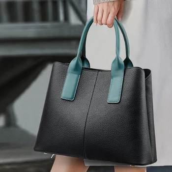 Голям капацитет жени Pu кожени чанти рамо чанти високо качество дами голяма пазарска чанта пътуване луксозна жена пратеник crossbody чанта