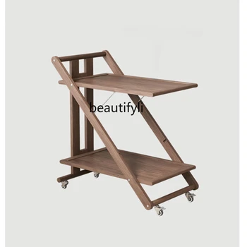 Масивна дървена дивана странична маса хол страничен шкаф нощно шкафче творчески мобилен количка масичка за кафе