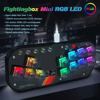 FightingBox Gaming Keypad, Hitbox Mini Fighting Gamepad Controller Arcade Joystick