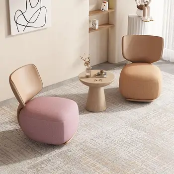 Мързелив диван хол дървен салон стайлинг дизайнер Nordic дизайн спалня подлакътник обратно стол грим Divano модерни мебели