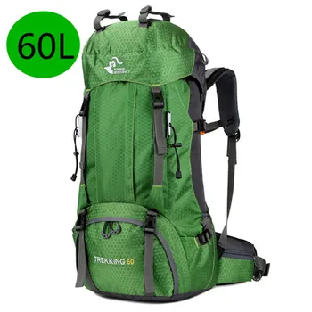 2023 Нова 60L външна раница Къмпинг чанта за катерене Водоустойчив алпинизъм Туристически раници Molle спортна чанта Катерене раница