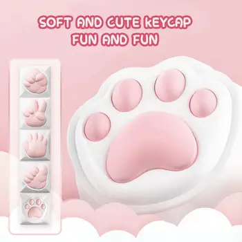 Силиконови котешки лапи Клавиши за механична клавиатура Corgi Buttock Keycaps Soft Key Cap Cover