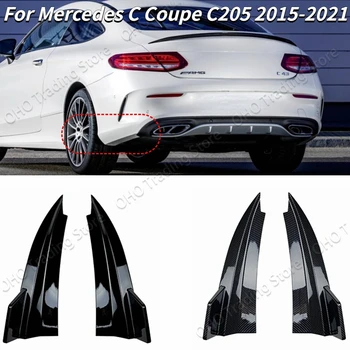 За Mercedes Benz C Coupe C205 C200 C260 C300 C43 C63 AMG 2015-2021 Автомобилна задна броня Lip Splitter Спойлер Corner Canard Body Kits