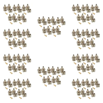 100 комплекта 3-парче BNC мъжки RG58 щепсел кримпване конектори