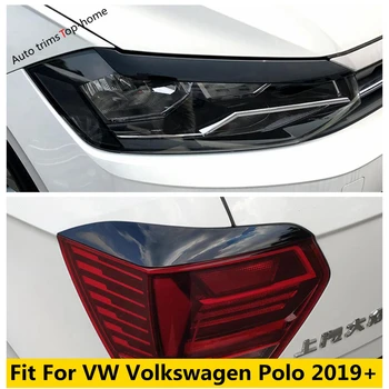 Предни фарове лампи клепач вежди капак подстригване годни за VW Volkswagen Polo 2019 - 2023 Аксесоари за външна декорация