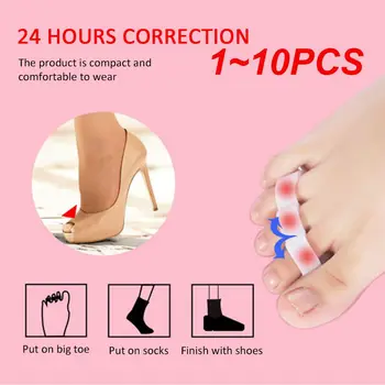 1~10PCS = Силиконов гел Hammer Toe изправящ коректор за навити пръсти Hallux Valgus Feet Foot Care Bunion Adjuster Tool