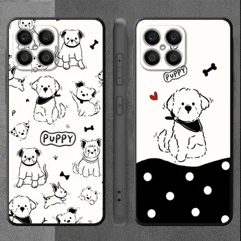 Калъф за Huawei Honor X8 X8a 8X X9a 90 Lite X7 70 90 50 20 P30 Pro X6 X6a P40 P Smart Z Y8s телефон капак сладък и сладък малко куче