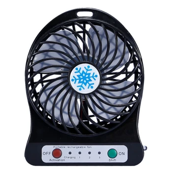 Преносим акумулаторен мини вентилатор въздушен охладител мини бюро вентилатор USB охлаждане акумулаторни ръчни вентилатори черен