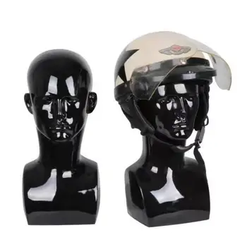 Мъжки манекен Manikin модел катастрофа каска слушалки дисплей човешка коса аксесоар перука салон красота шал стъклена шапка капачка стойка багажник