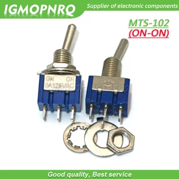 10PCS MTS-102 3-пинов SPDT - 6A 125V / 3A 250V превключватели IGMOPNRQ