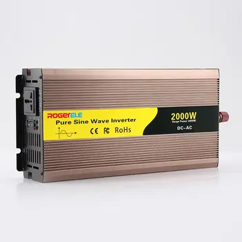 Доставка 2000W чист синусоидален слънчев фотоволтаичен инвертор 12/24/48V до 220V висока мощност 