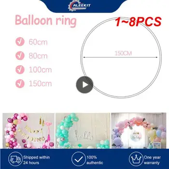  1 ~ 8PCS голям гигантски кръг балон арка стойка сватба арка фон пластмасов венец рамка притежателя пръстен бебе душ рожден ден парти