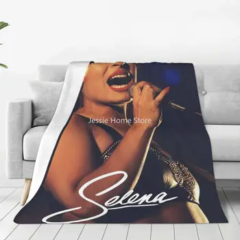 Selena Quintanilla Sakura Singer Секси одеяла Flannel дишащи леки тънки хвърлят одеяла за легла пътуване спално бельо