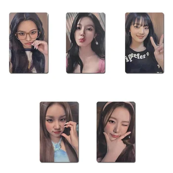 KPOP 5pcs/set (G)I-DLE Албум I FEEL Lomo SHUHUA Card Makestar Lucky Draw Event Photo Card Girl Gift Printable Picture MINNIE